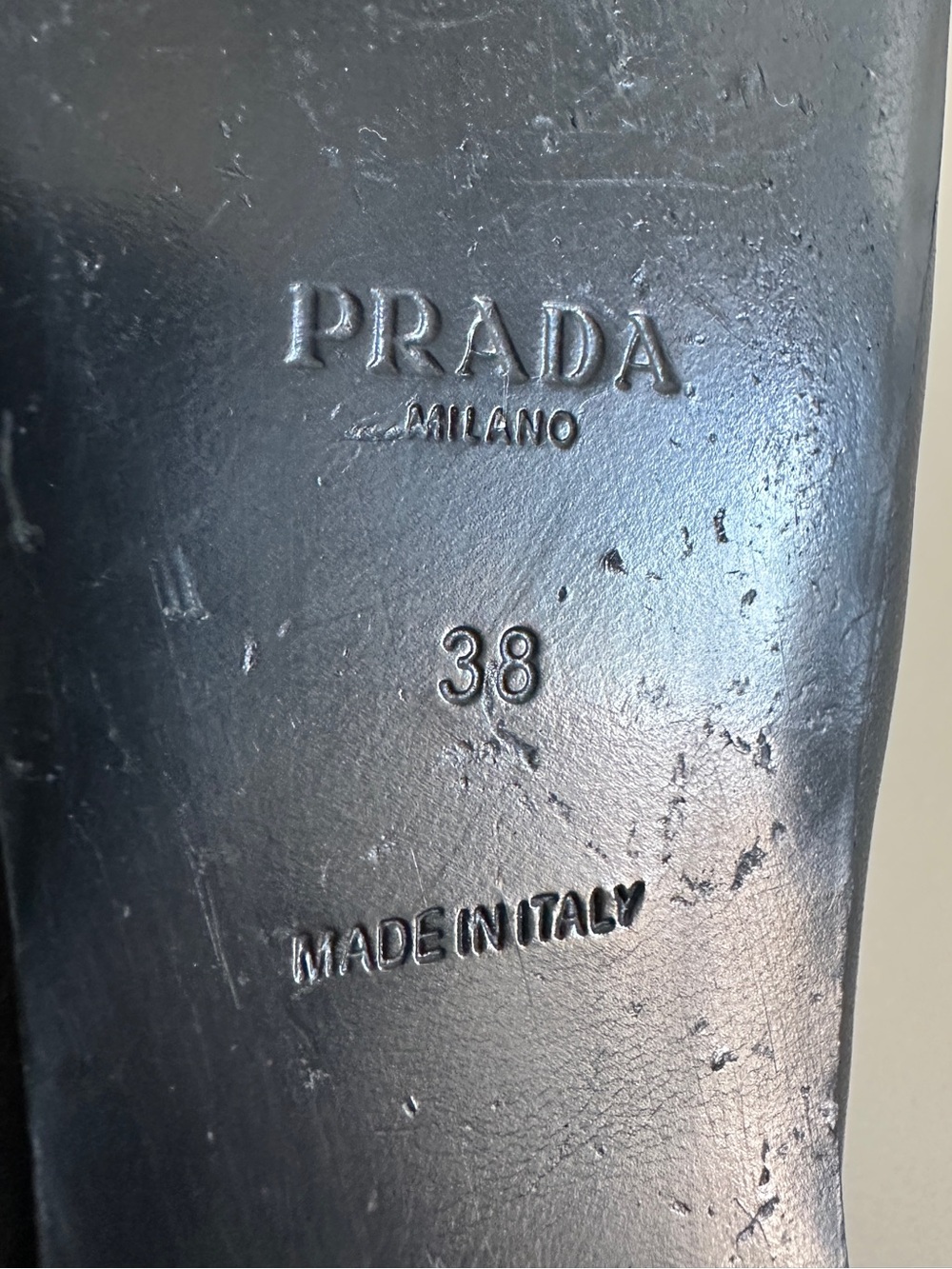 Prada Padded Ballerina Flat Black Leather Size 38 Made in Italy - Picture 10 of 11